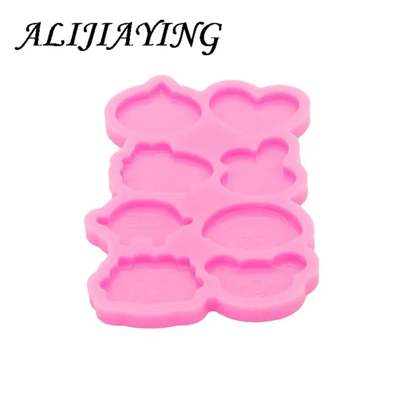 Shiny Cartoon Bear Head Silicone Mold for Resin, Cake, Chocolate Crafts - DY1116