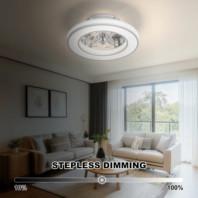 16 Inch LED Ceiling Fan with Remote Control & Dimming for Living Room Bedroom
