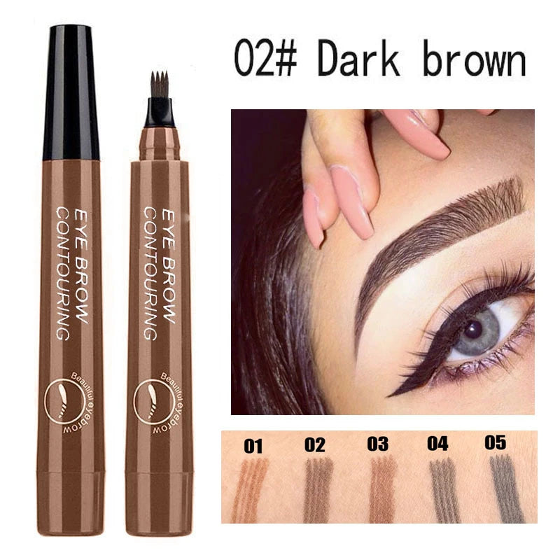 Waterproof Liquid Eyebrow Pencil for Natural & 3D Brows - Microblading Style