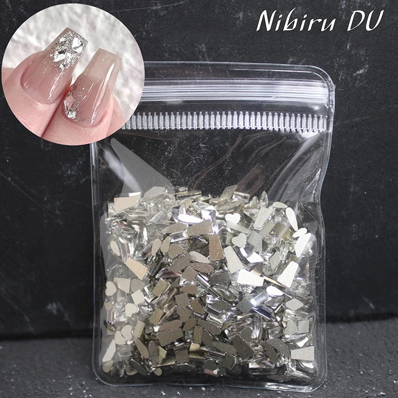 Crystal White Nail Art Rhinestones Flatback Gems for 3D Decoration - 50/200PCS