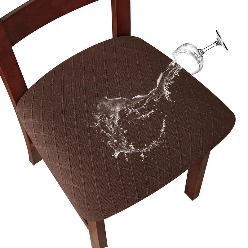 Waterproof Chair Seat Cover Protects Upholstered Dining Chairs Washable Elastic Cushion