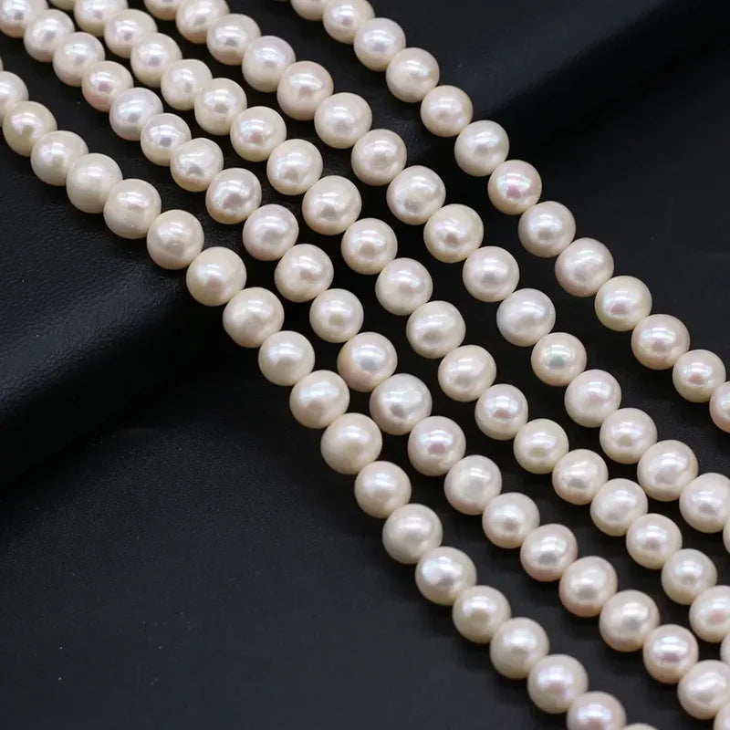 Natural Freshwater Pearl Beads for Jewelry Making - 8-9mm AAA Grade Loose Round Pearls