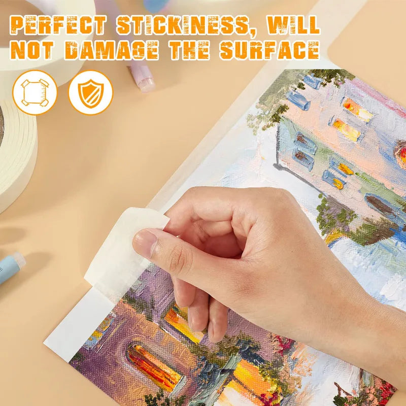 Painter's Masking Tape Crepe Paper Roll - Multiple Colors, 1cm-2.2cm Wide