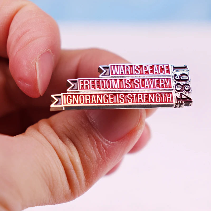 Literature-Inspired Novel Brooch - Durable Metal Badge Fashion Accessory
