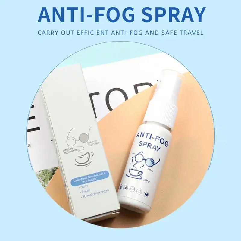 Anti-Fog Spray for Swim Goggles and Glasses - 20ml Long-Lasting Lens Cleaner
