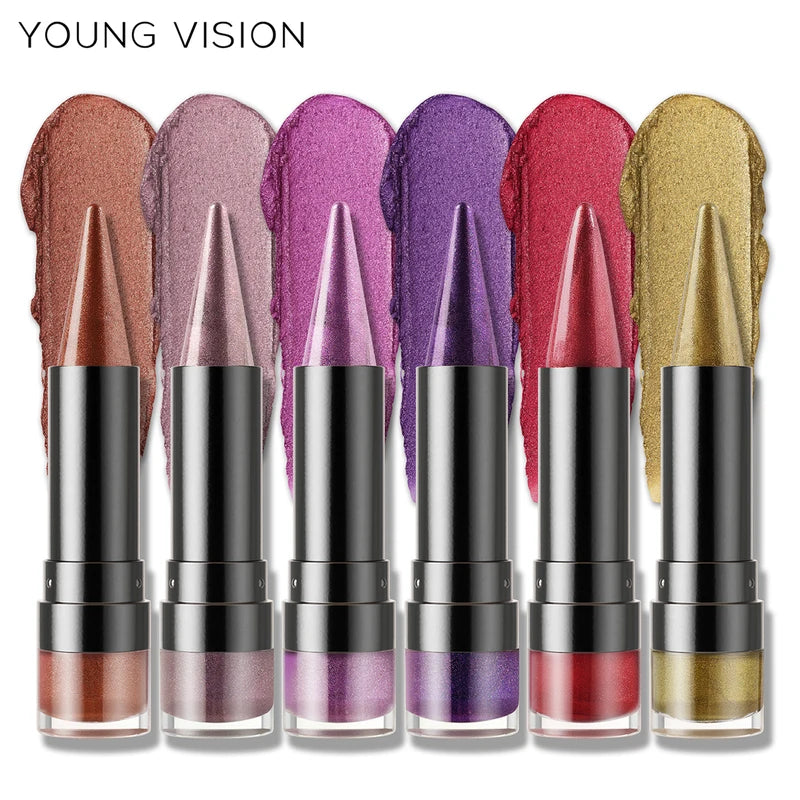 Dual-Finish Lipstick Set with 6 Colors Matte Pearl Waterproof Kiss-Proof