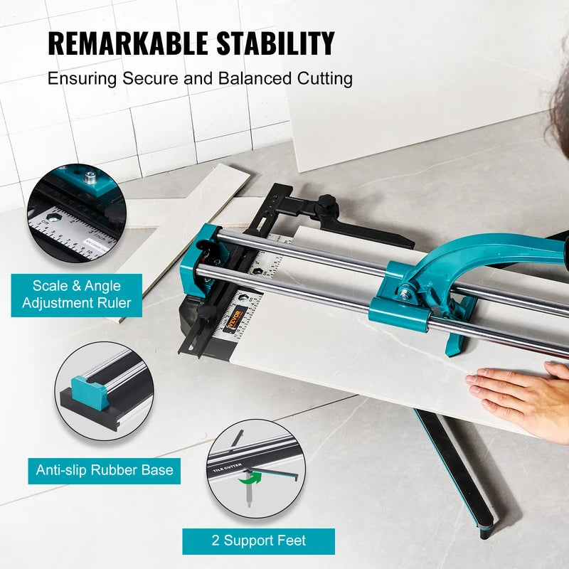 Manual Tile Cutter with Laser Positioning 48-Inch for Ceramic & Porcelain Cutting