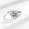 2ct Moissanite Sterling Silver Engagement Ring for Women Wedding Jewelry