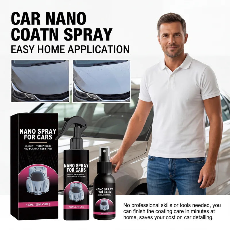 Hydrophobic Car Coating Spray - Gloss Finish & Water Repellent Auto Protection Kit