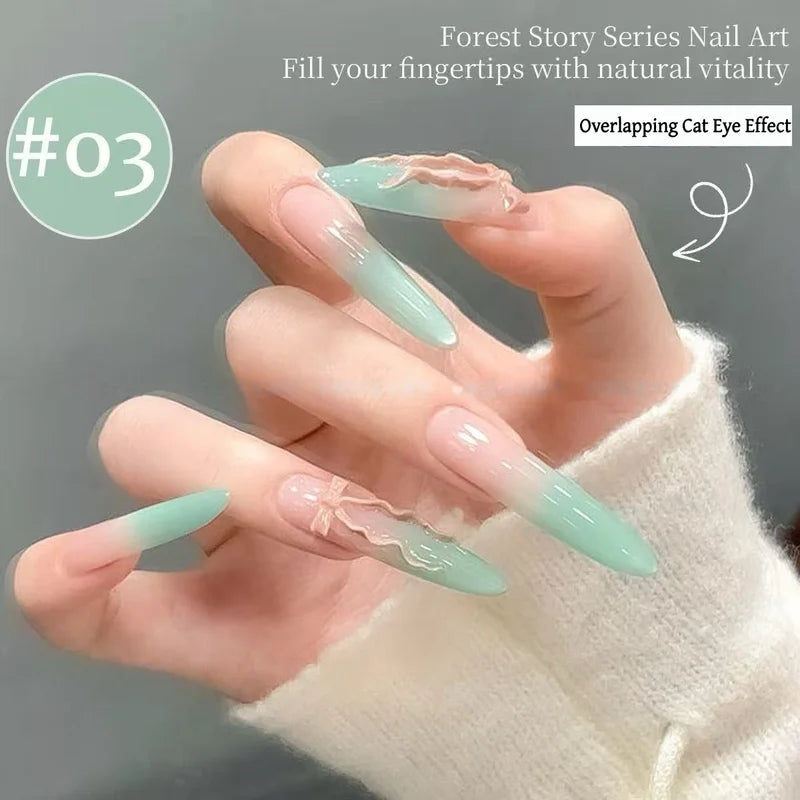 Spring & Summer Nail Art Gel Kit - Four Grid Poly Gel for Gradient & Painting, LED Curing, DIY Nail Art