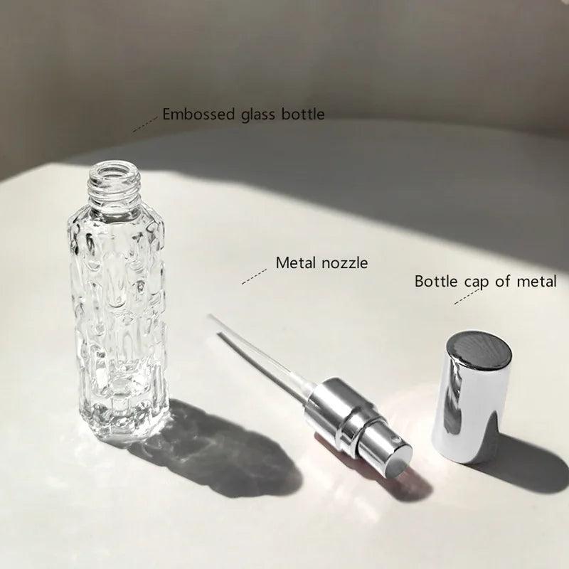 10ml Glass Perfume Spray Bottle with Aluminum Mist Head - Travel Dispenser