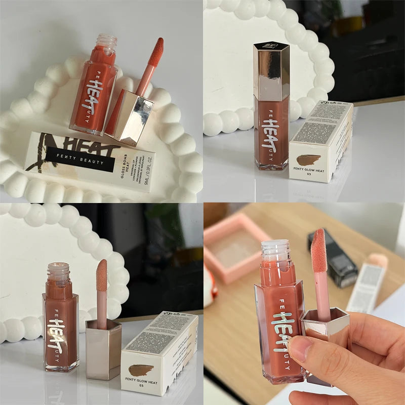 Multicolor Lip Gloss with Shine and Glitter - Lip Plumper Makeup for Beginners