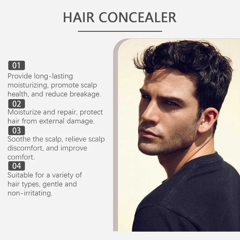 Men Waterproof Hair Concealer for Hairline & Root Cover Up - 50g
