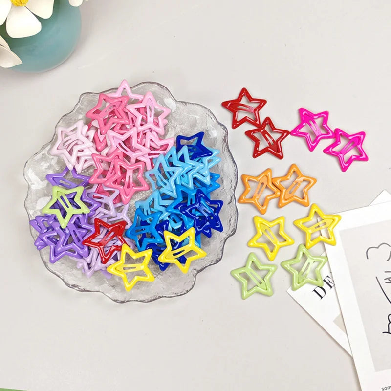 Colorful Star Hair Clips for Girls and Children - Hair Accessories Barrettes