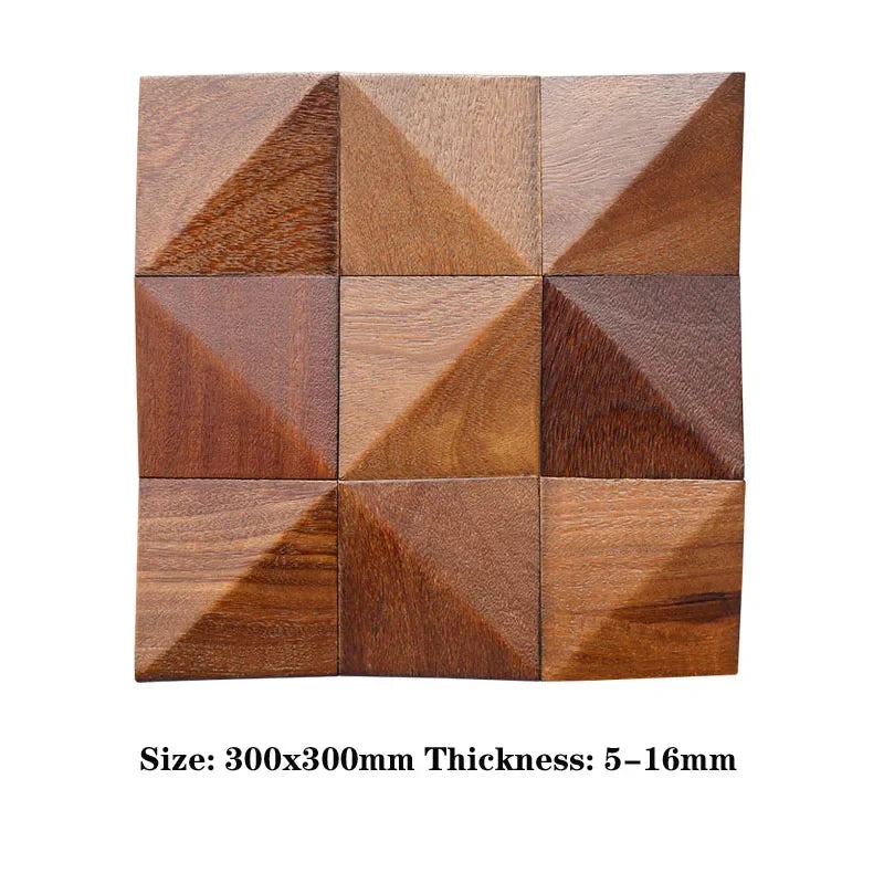 3D Wooden Mosaic Tile Acoustic Diffuser Panel for Studio & Wall Decor
