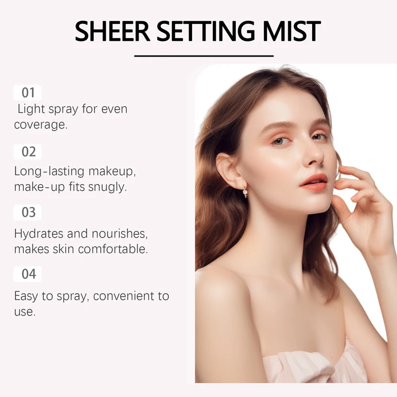 SPF 50+ Setting Spray Oil Control Matte Makeup Fixer Waterproof 75ml