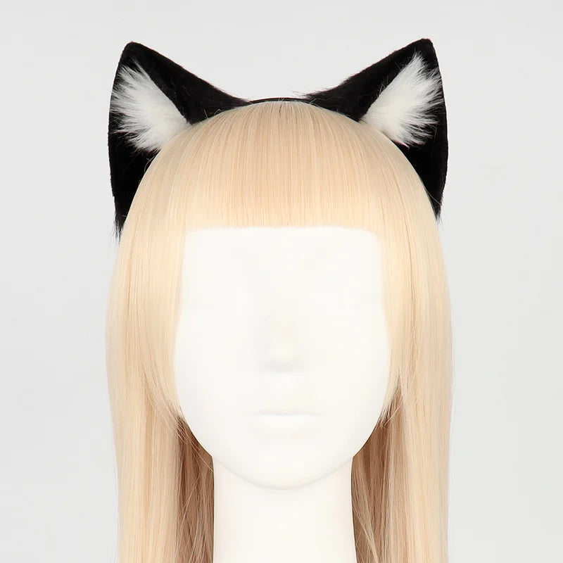 Anime Cat Ear Headband Hair Accessory for Cosplay and Halloween Women Girls