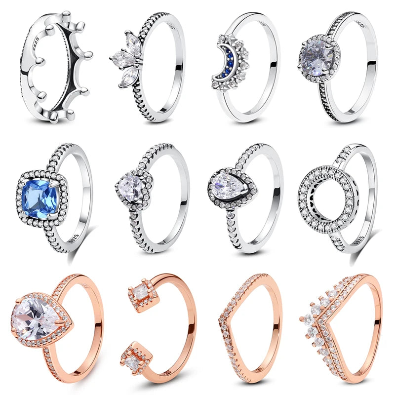 925 Sterling Silver Infinity Heart Engagement Wedding Ring for Women - Luxury Jewelry Gift
