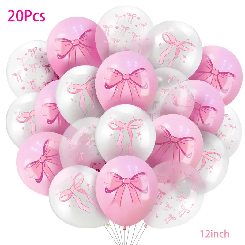 20 Pieces Pink Latex Balloon Decorations for Kids Birthday Baby Shower Wedding