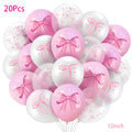 20 Pieces Pink Latex Balloon Decorations for Kids Birthday Baby Shower Wedding