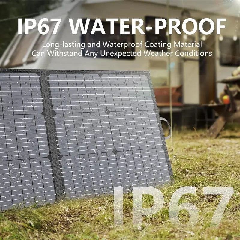 220W Portable Foldable Monocrystalline Solar Panel Waterproof for Camping & Off-Grid Power