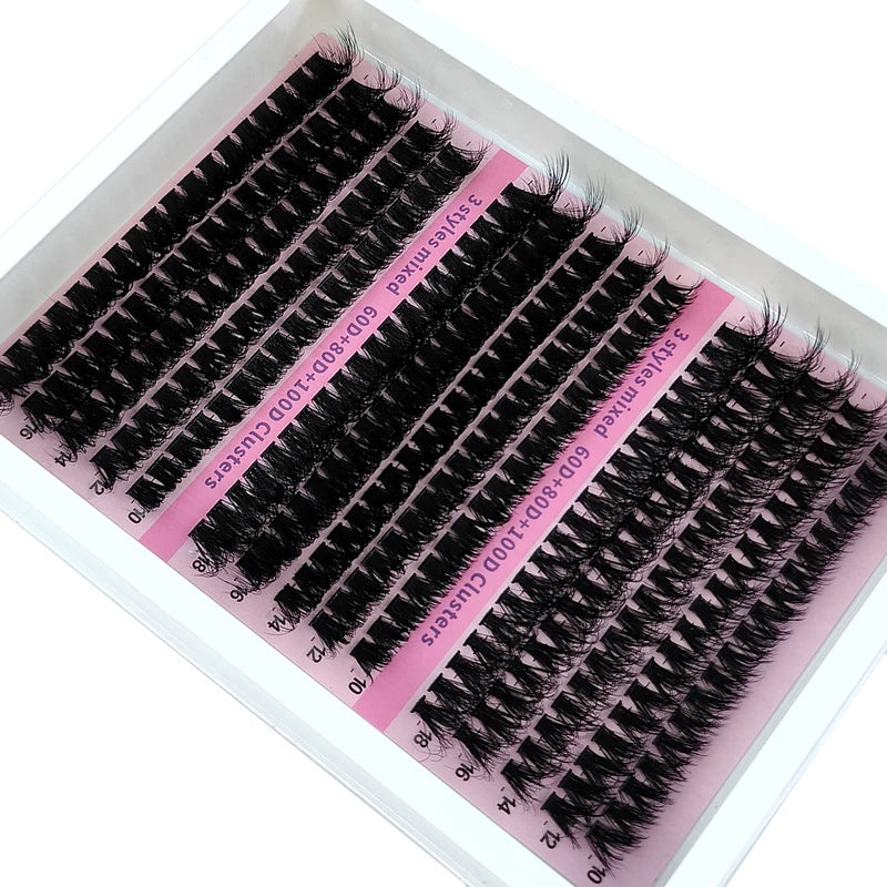 DIY 5D Fluffy Eyelash Clusters - Thick Wispy Extensions 10-20mm