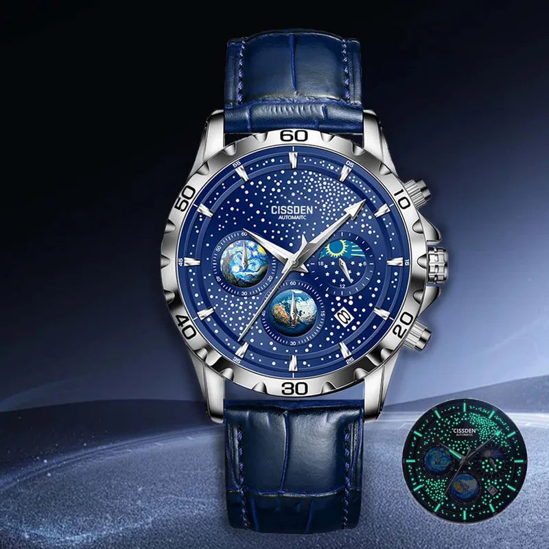 Men's Quartz Watch with Night Light Water Resistance for Business & Casual Use