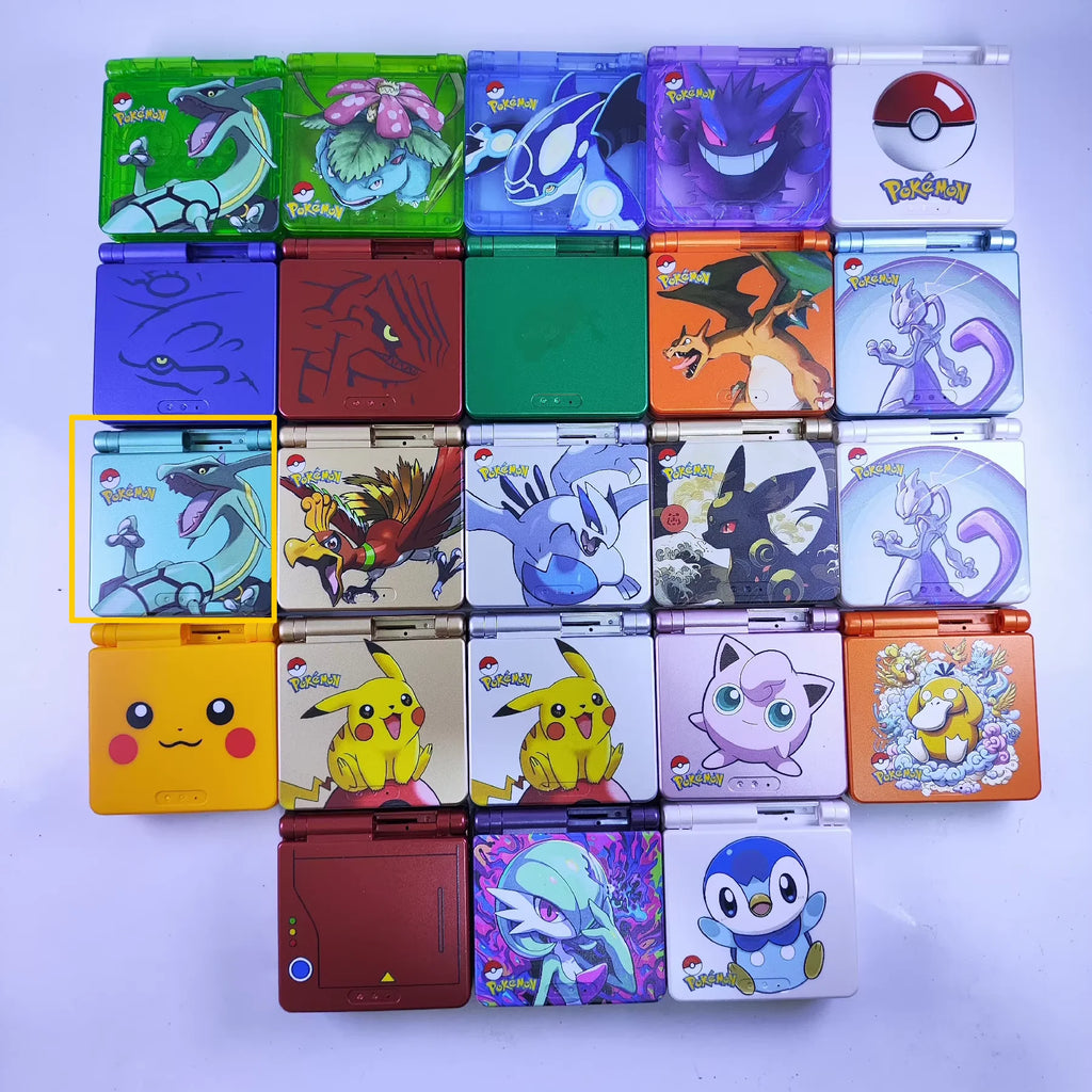 Video Game Console Shell Replacement Case for GBA SP - Pokémon Theme, Multiple Colors