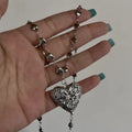 Delicate Flower Charm Necklace with Adjustable Knot Resin Pendant for Weddings