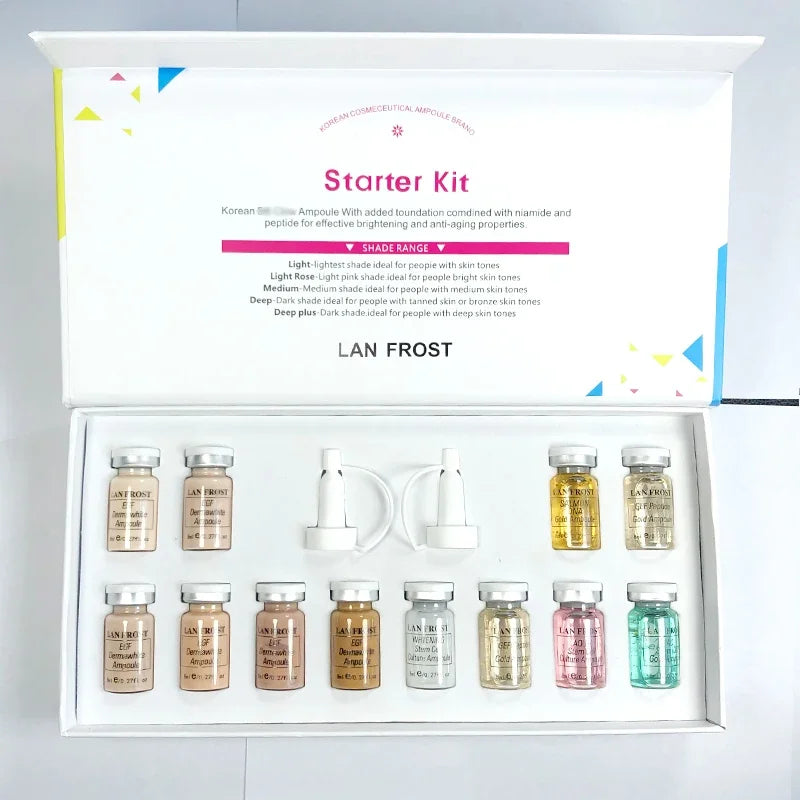 Korean BB Cream & Skin Care Serum Set - Multiple Shades for Brightening & Firming