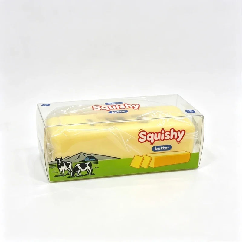 Crunchy Butter Bar Squishy Stress Relief Toy - ASMR Sensory Fidget for Adults