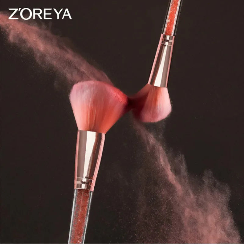 10-Piece Makeup Brush Set with Portable Storage Bag - Premium Beauty Tools
