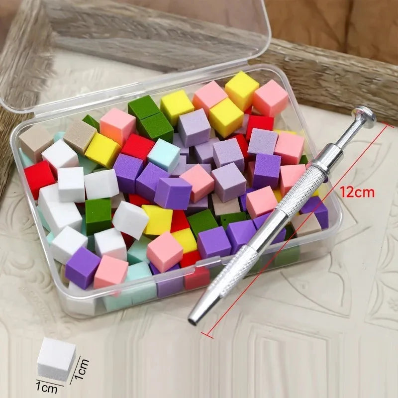 Square Nail Art Sponge Set for Gradient Manicure DIY Nail Painting