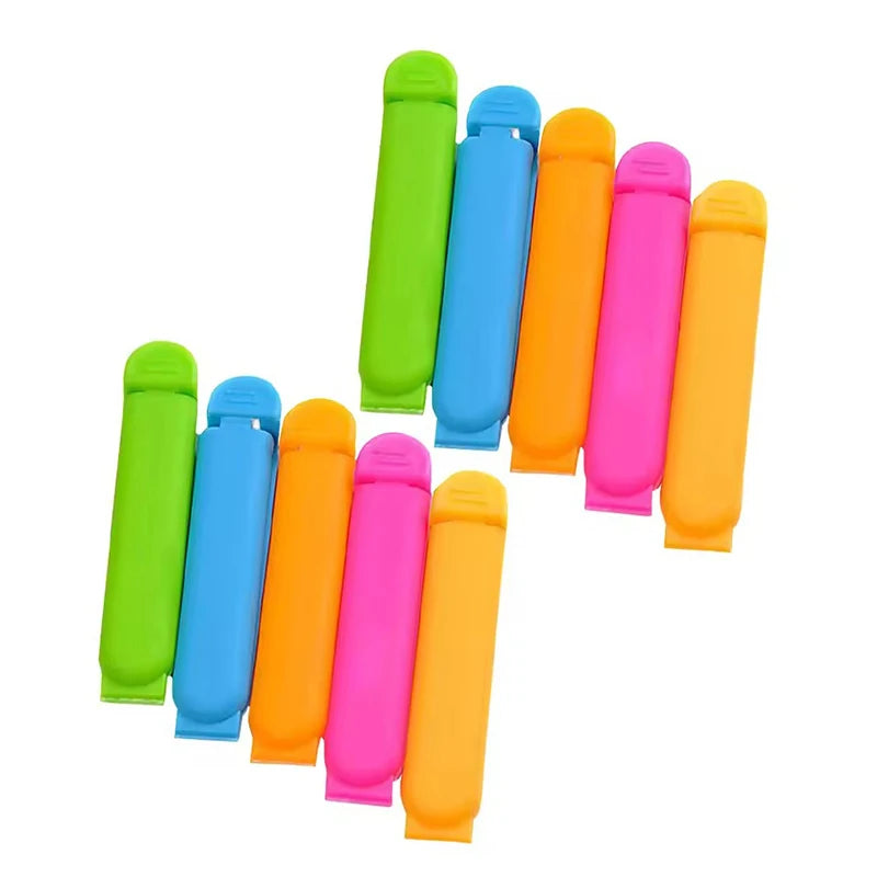 Reusable Food Storage Sealing Clips Set - Colorful Kitchen Clamp Pack of 10-20