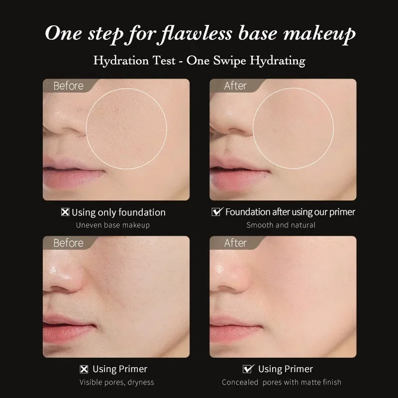 Hydrating Primer with Dewy Finish - Pore Concealer & Matte Look, 50g
