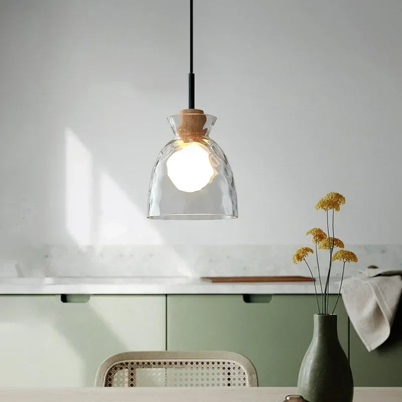 Japanese Style Pendant Lamp for Restaurant & Dining Rooms Modern Retro Glass Light