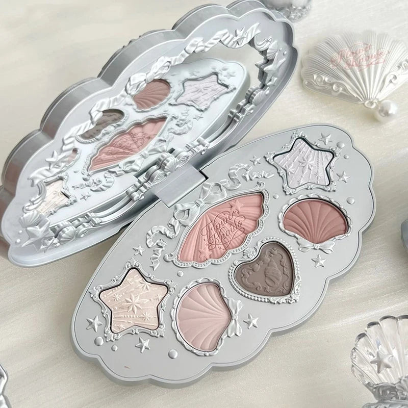 Matte Pearl Eyeshadow Palette with Six Color Options - High Pigment & Long-Wearing