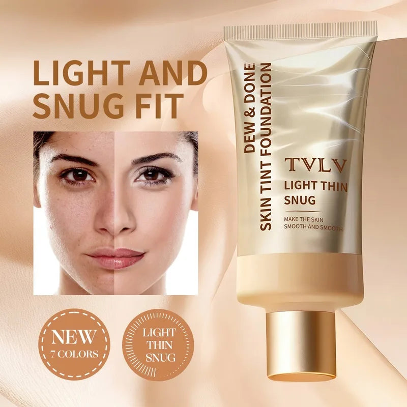 Moisturizing Skin Tint Foundation for All Skin Types - Light to Medium Coverage, Long Wear Face Makeup