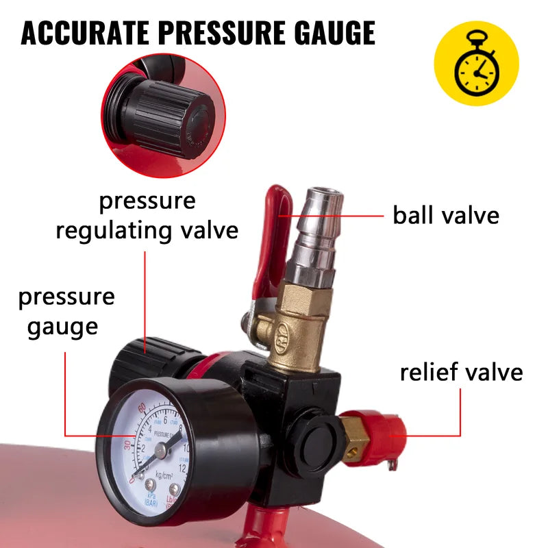 20 Gallon Waste Oil Drain Tank with Air Operated Drainer & Pressure Regulating Valve