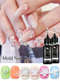 2pcs 12ml Nail Gel Mold Kit for Flower & Butterfly Nail Art - Soak Off UV Gel Polish