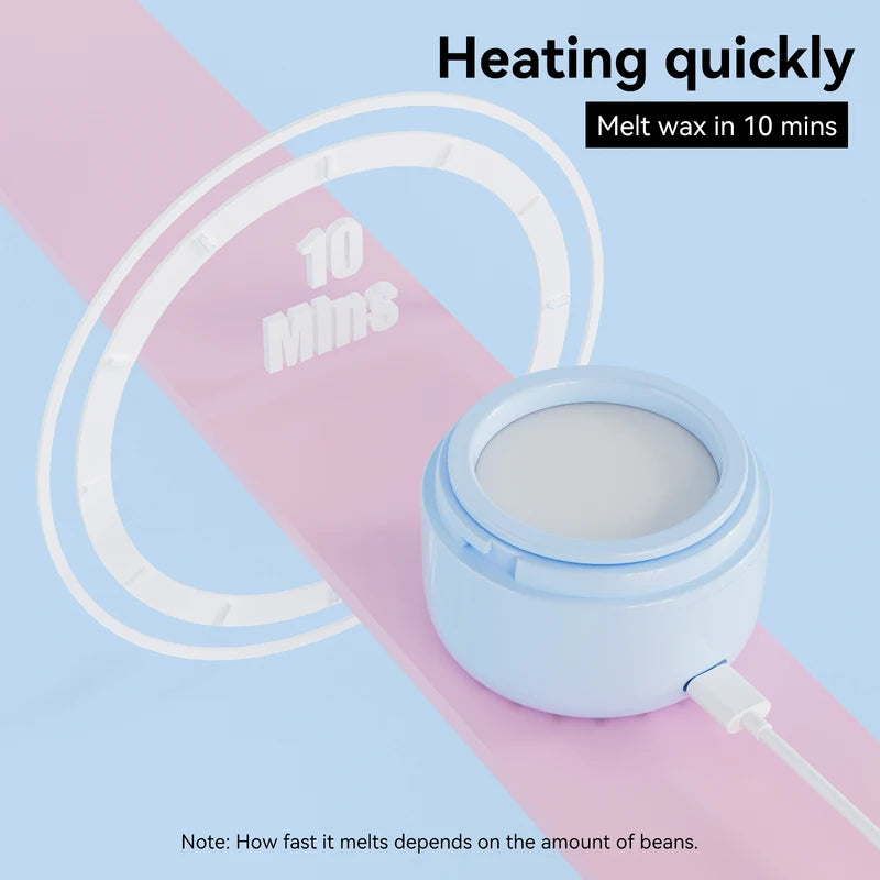 Mini Portable Wax Warmer Kit for Facial and Small Area Hair Removal