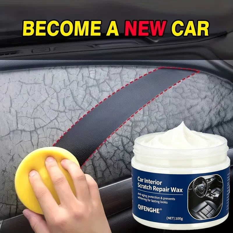 Car Interior Scratch Remover Wax - Leather Plastic Surface Care Agent