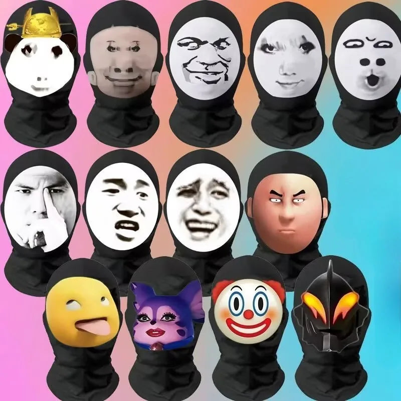 Full Face Mask 3D Printed Celebrity Style Cosplay Mask Halloween Party Prop Men Women