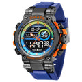 Men's Analog Digital Dual Display Sports Watch - 50M Waterproof Shock Resistant