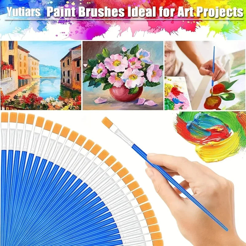 Kids Paint Brush Set for Acrylic Watercolor Oil Painting - 5-200pcs Craft Art Tools