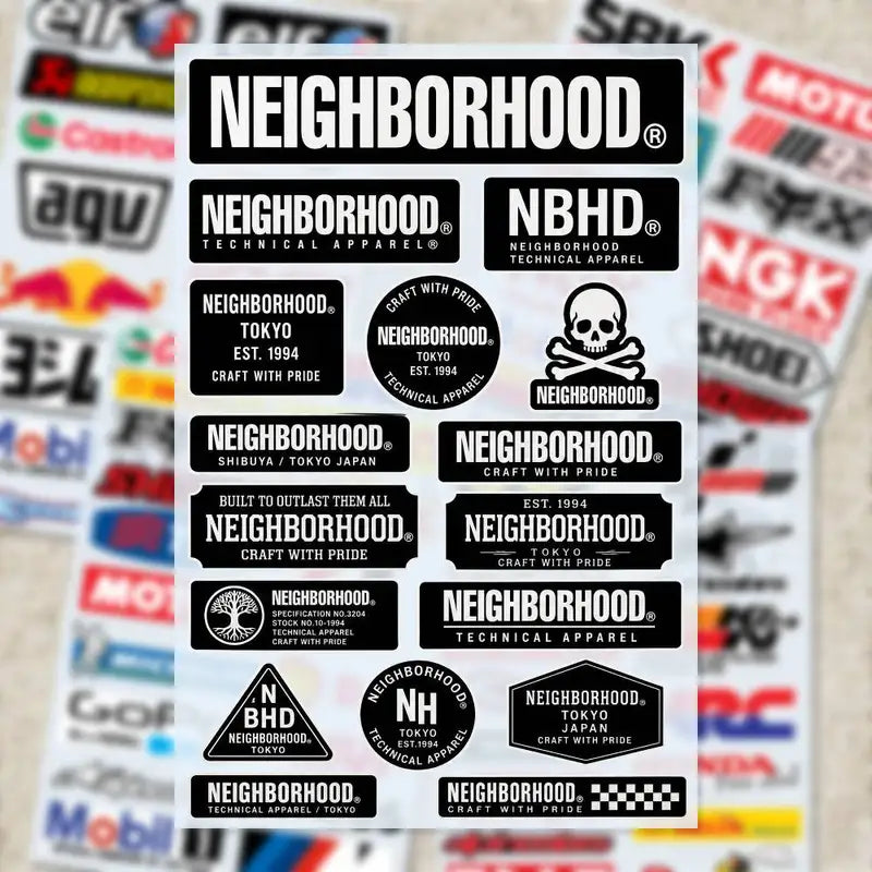 Japanese Motorcycle Sticker Reflective Helmet Decal Body Car Sticker