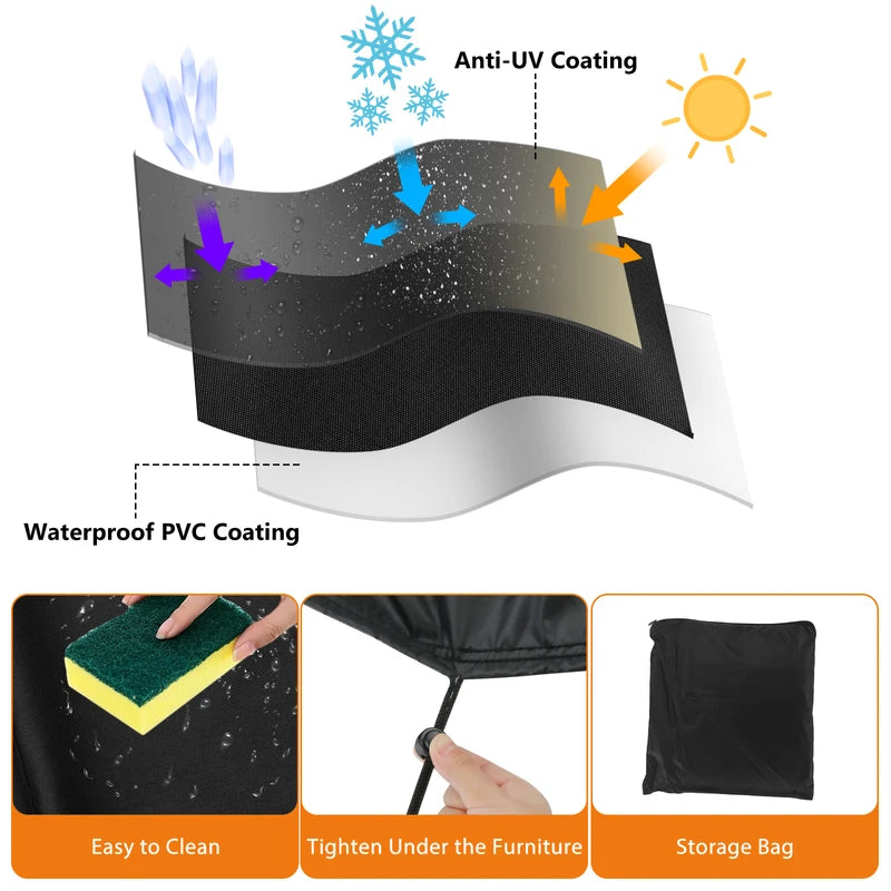 Outdoor Furniture Cover Waterproof Rain Snow Dust Protector 190x360cm