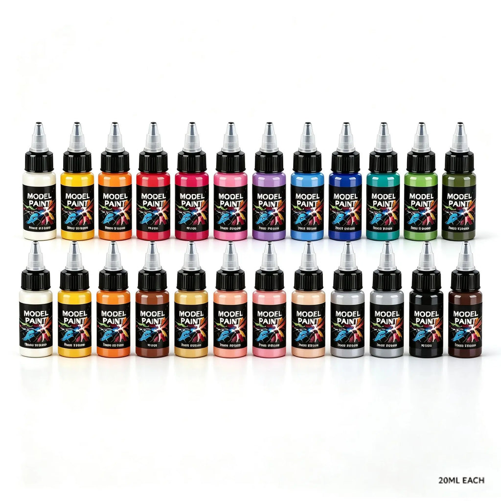 24 Colors Acrylic Paint Set 20ml Water-Based Quick Dry Handmade Art Supplies