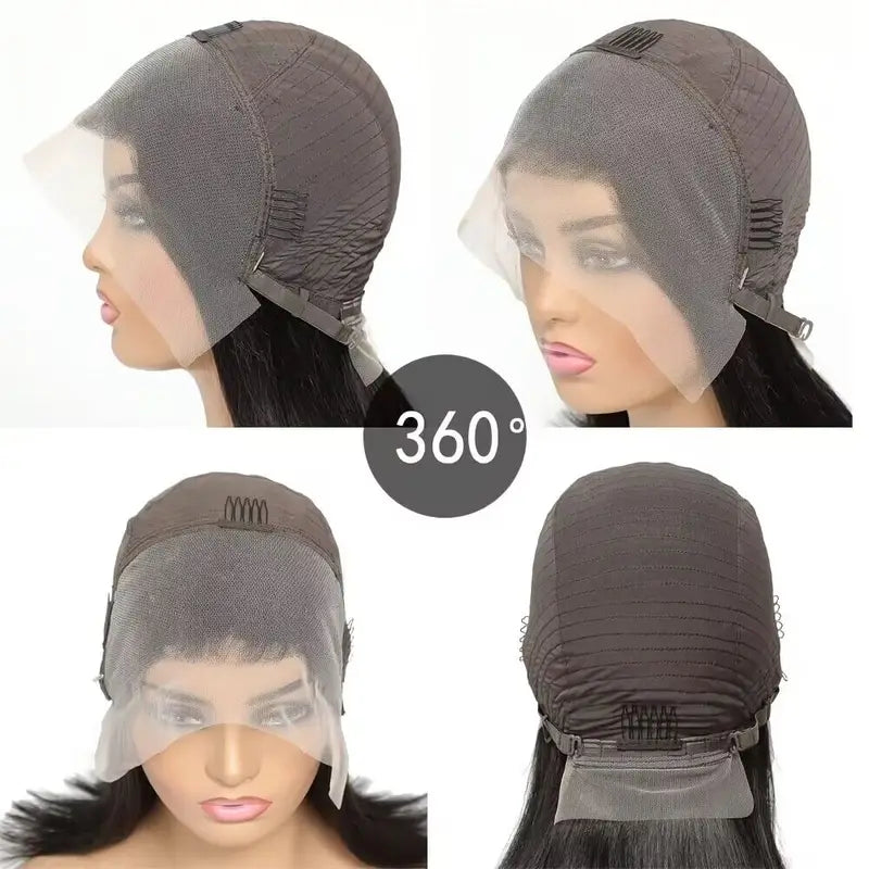 13x4 Lace Front Human Hair Wig Short Pixie Cut with Bangs & Natural Wave