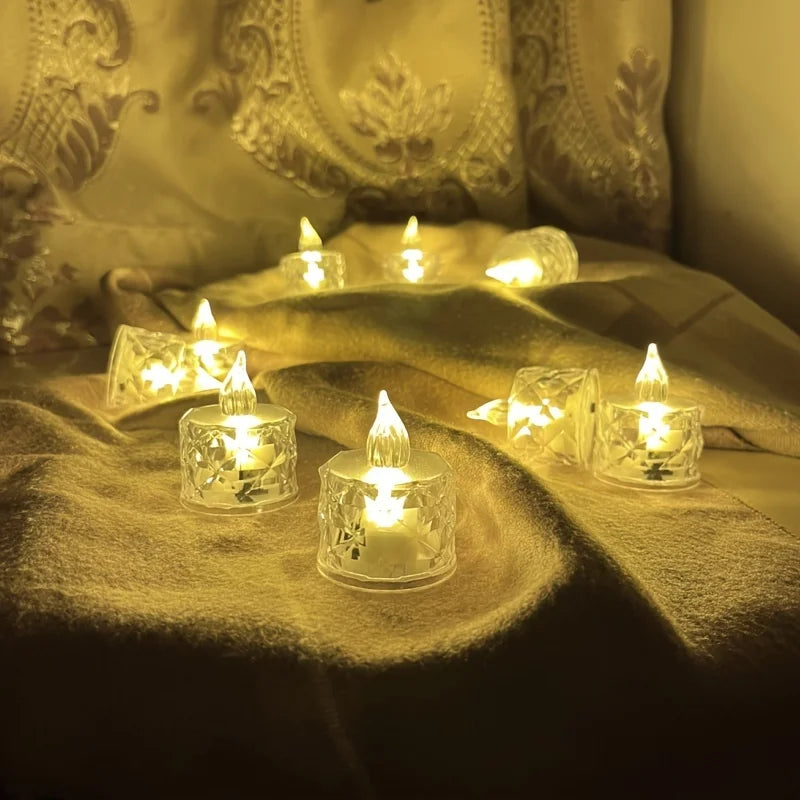 4-24Pc Flameless LED Candles with Realistic Flame for Home Holiday Wedding Decor